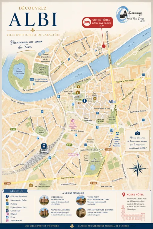 City Map - Hôtel rive droite Albi , Albi, Hôtel Rive Droite Albi